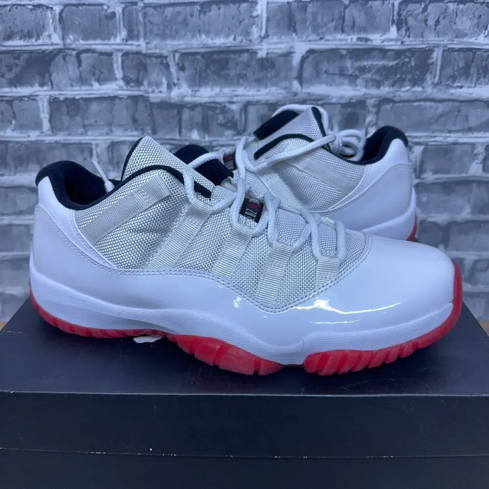 Nike Air Jordan 11 Retro Low White Varsity Red 528895-101 Mens Size 8.5 Rare